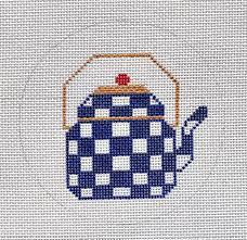 Round Teapot Blue (by Judy Tasch) JT 214