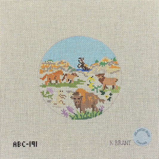 Badlands/Yellowstone Travel Round (by Atlantic Blue Canvas)