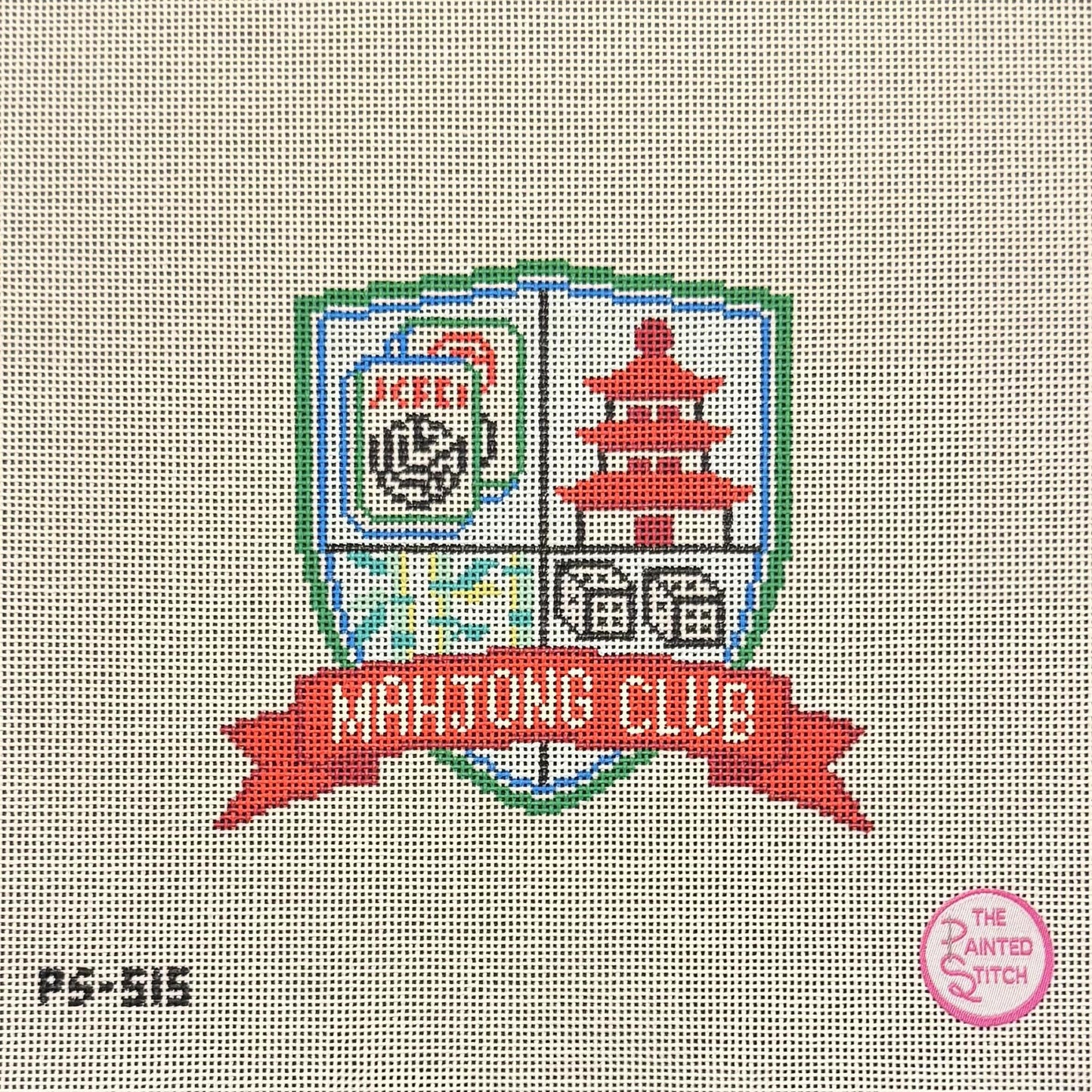 Mahjong Club Crest - Traditional Colors (by Atlantic Blue Canvas)