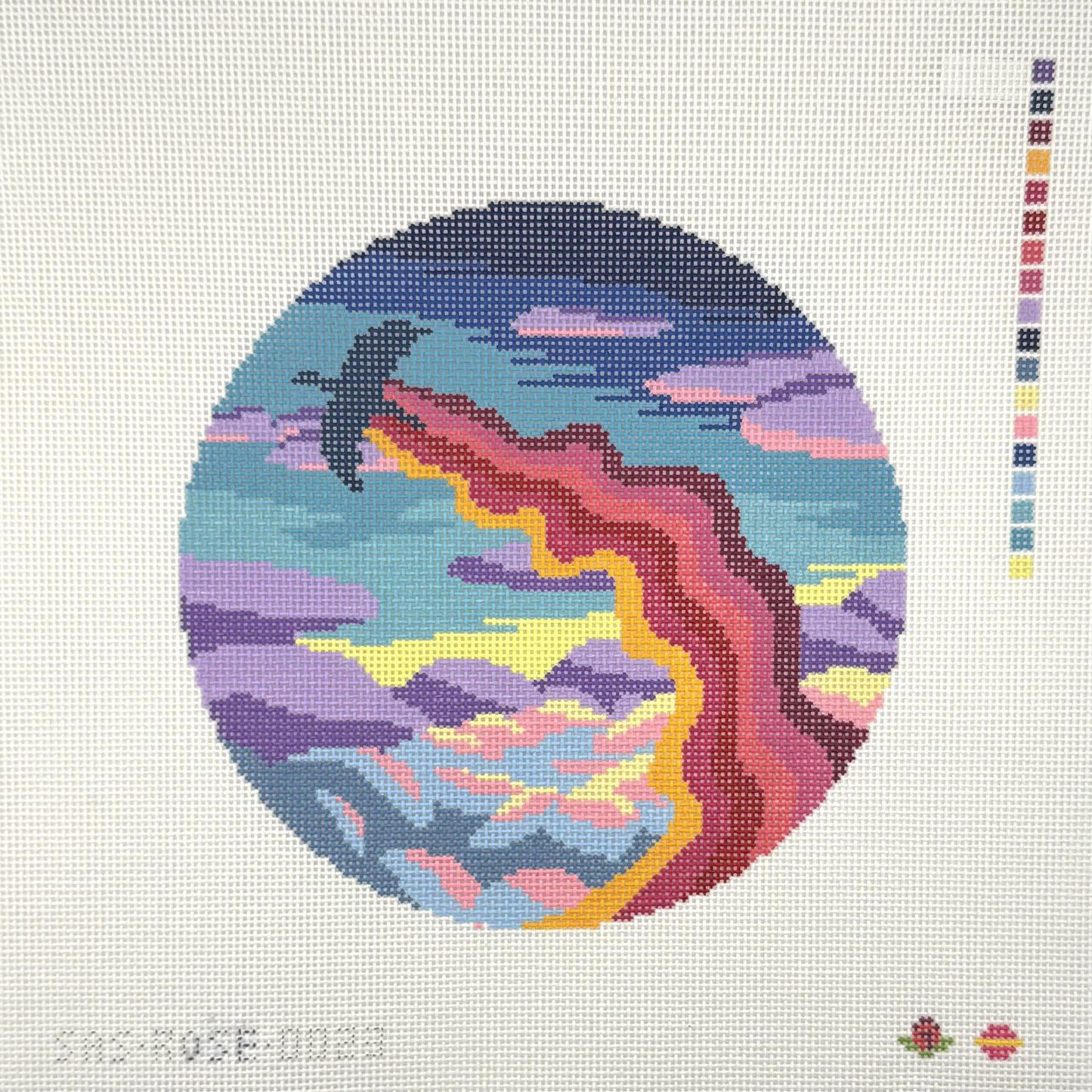 Large Sunset Dragon (by Saturnalia Stitching)