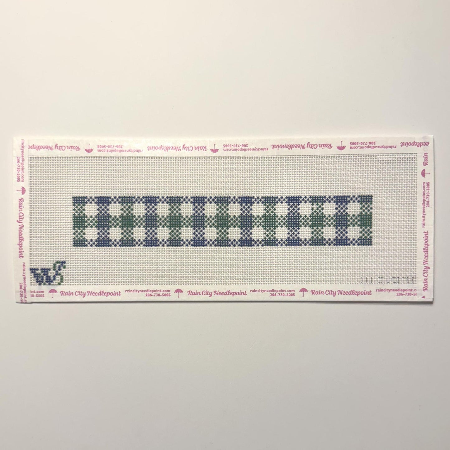 Pimlico Navy & Green Key Fob (by Wipstitch)