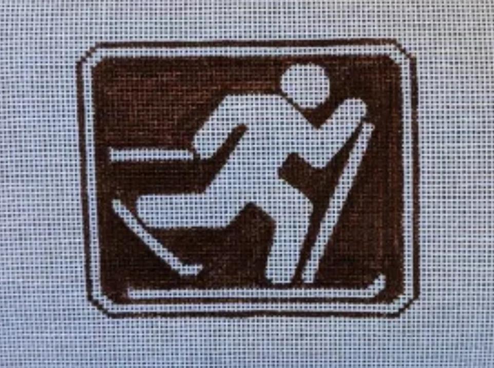 Cross Country Skier Outdoor Sign (by Fire and Iris ) FI 001-E