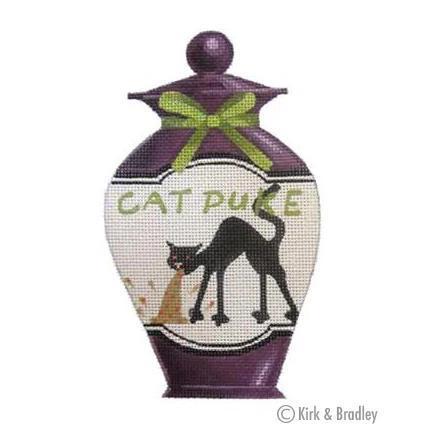Cat Puke Poison Bottle (by Bradley Needlepoint) KB422