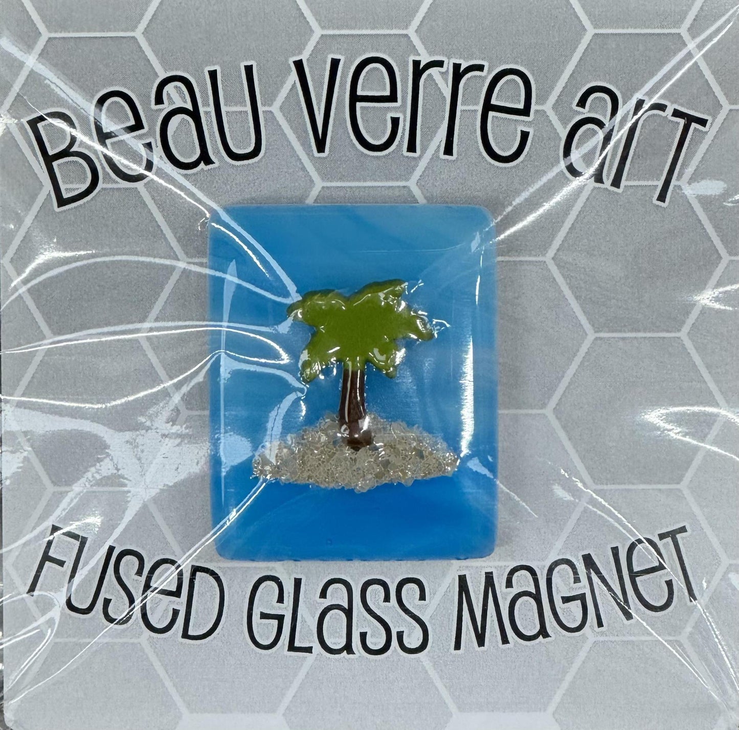Palm Tree (Fused Glass) needle minder