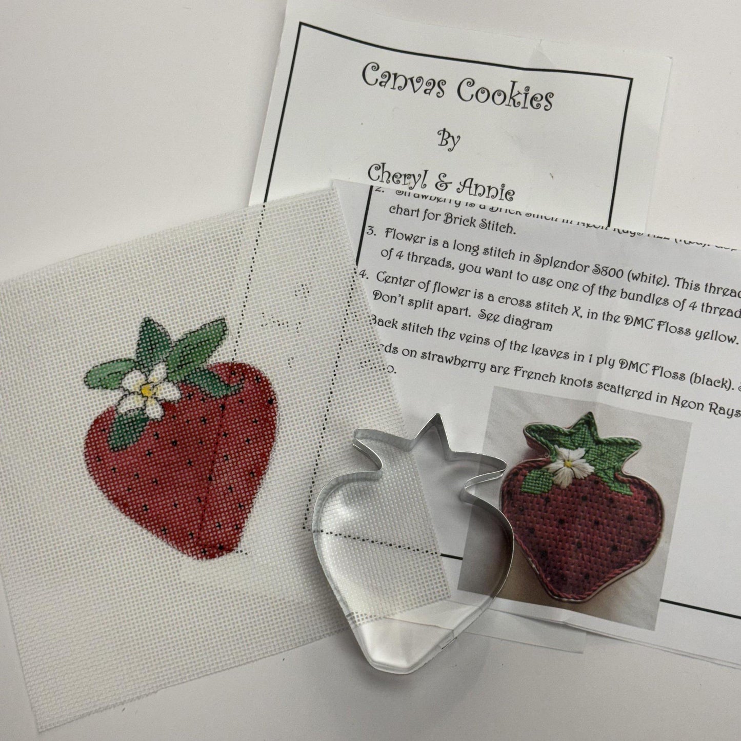 Canvas Cookie - Strawberry (by Cheryl & Annie)