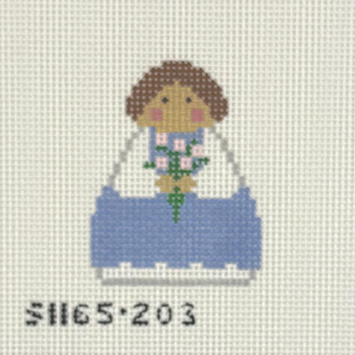 Blue Flower Angel / Stitch-Its (by KCN)