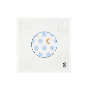 Moon & Stars White (by Goodpoint Needlepoint) GP-97