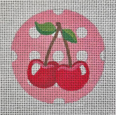 Pink Dot Cherries Round (by Raymond Crawford) - HO-2735