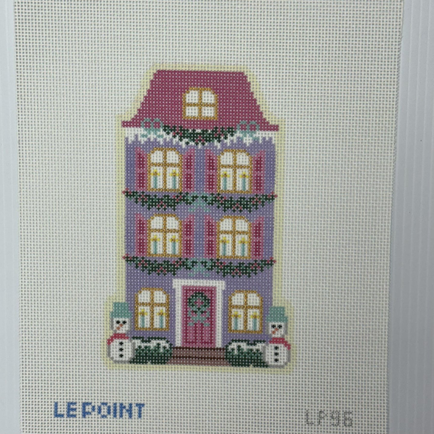 Christmas Village Purple Row House (by Le Point Studio) - LP-96
