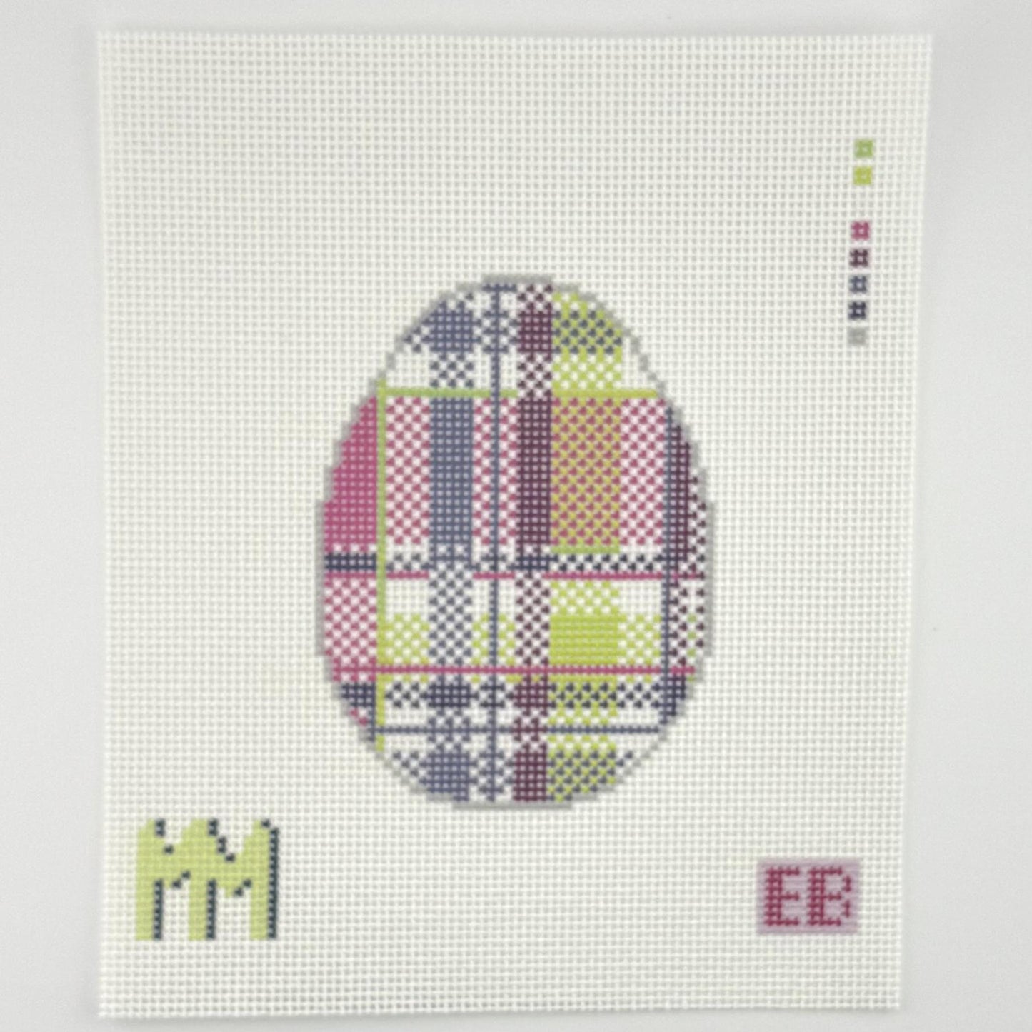 Berry Madras Plaid Egg (by Elizabeth Brooke)