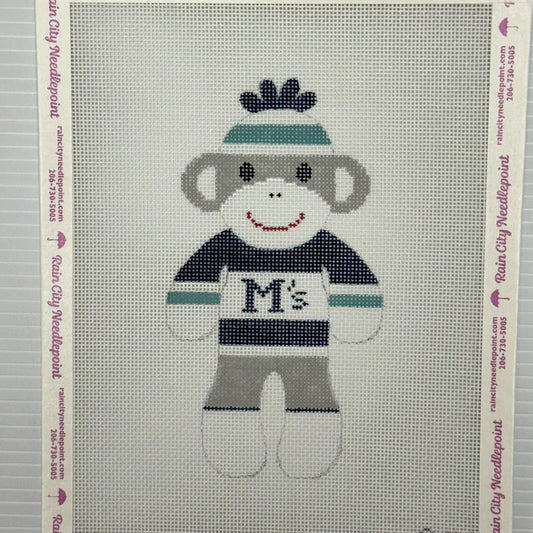 Sock Monkey Seattle Mariners (by J. Malahy Designs)