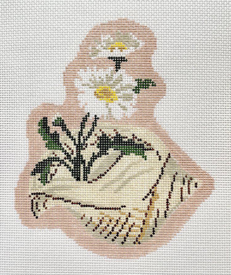 Shell - Pansies (by The Plum Stitchery - IS-11-B