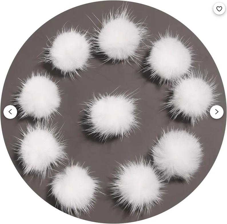 Genuine Mink Fur Ball Pom Pom