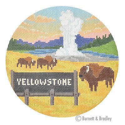 Yellowstone Travel Round (by Bradley Needlepoint) BB6141