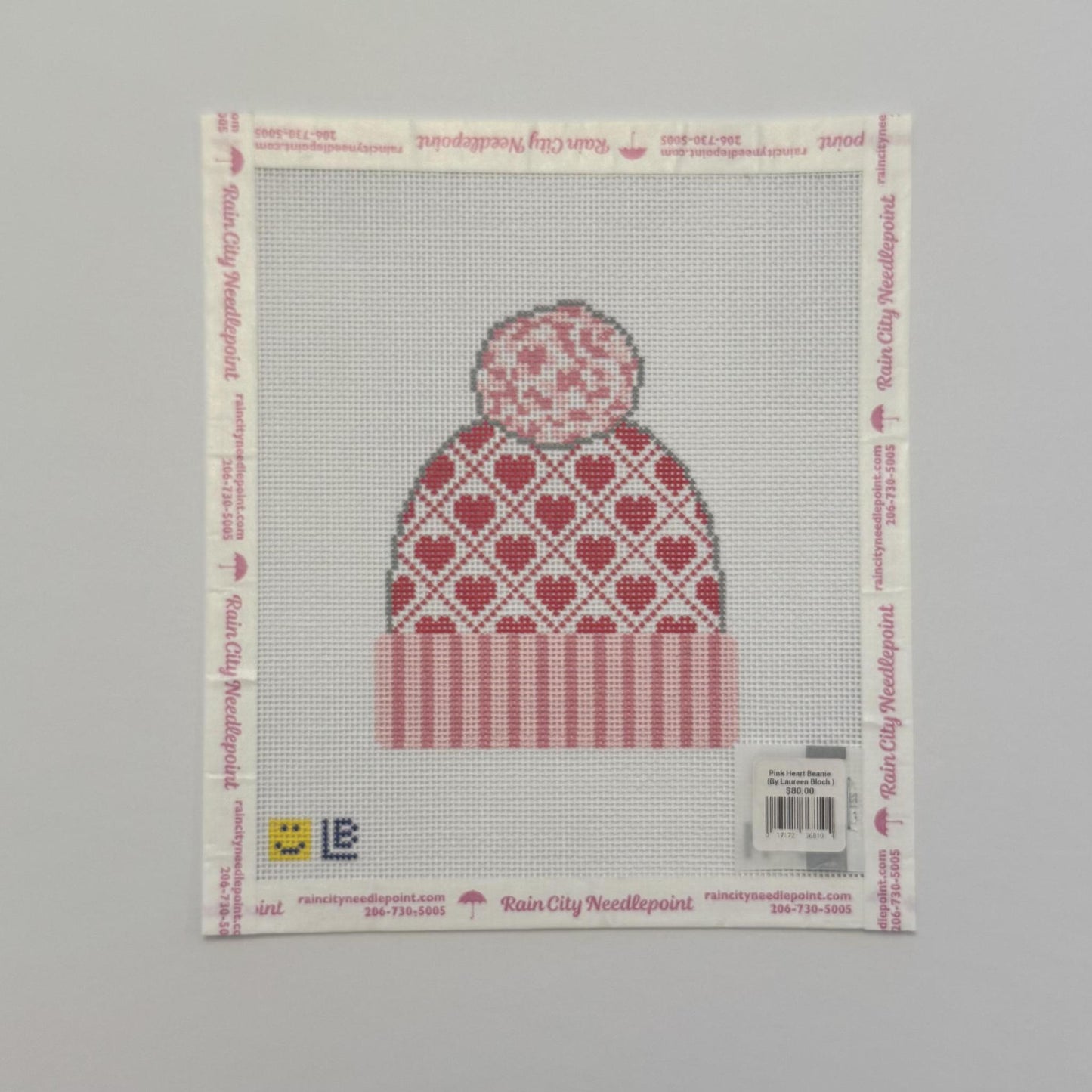 Pink Heart Beanie (by Laureen Bloch) H-02