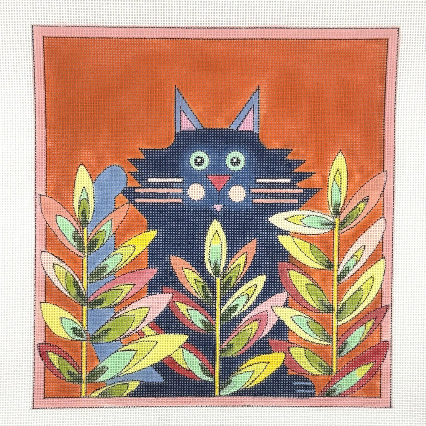 Blue Kitty in Flowers (by Fleur d'Paris)