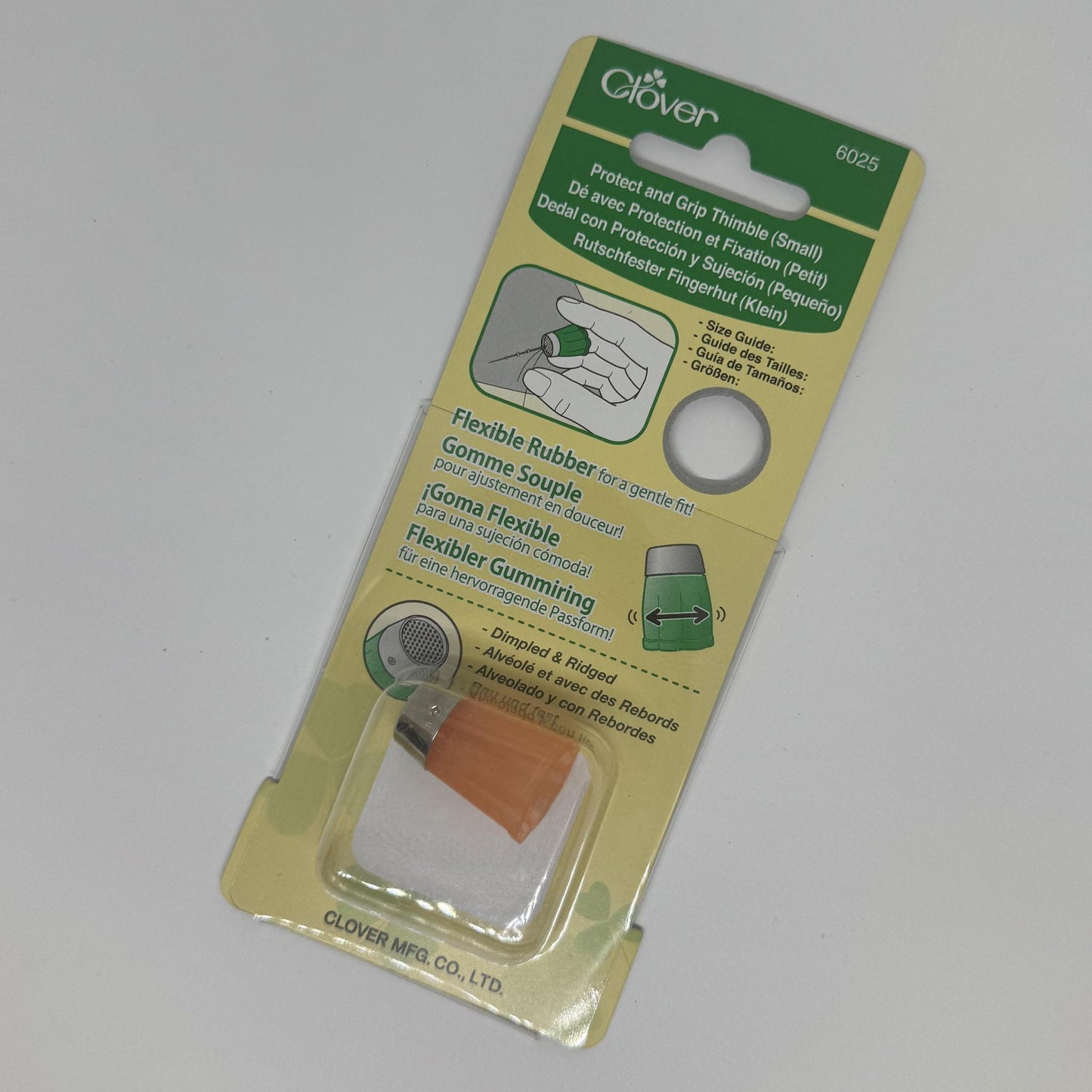 Flexible Rubber Thimble w/ metal tip (by Clover)