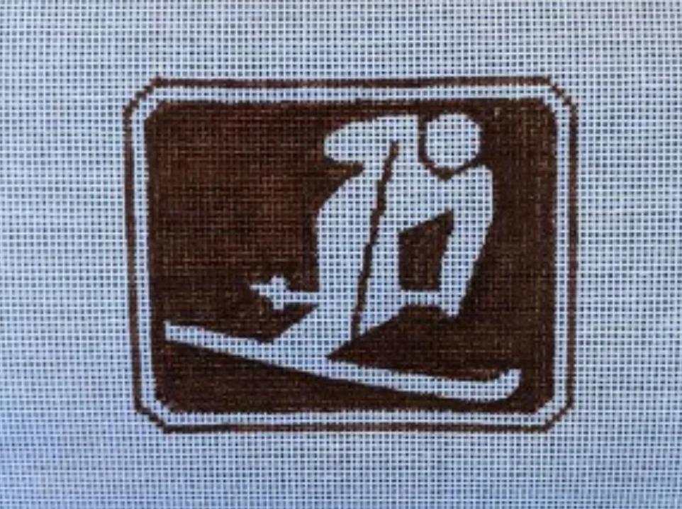 Downhill Skier Sign (by Fire and Iris) FI-001-D