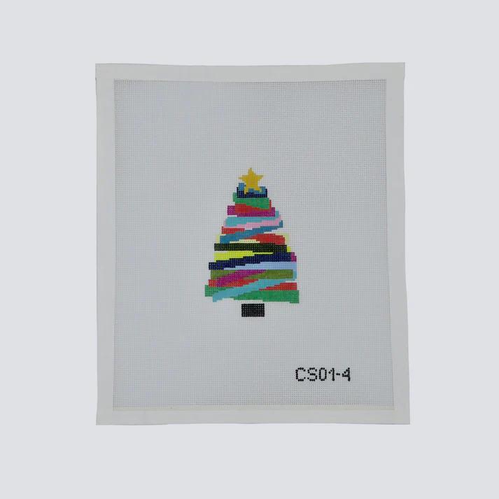 Stackable 4.5" Multicolored Tree (by Cabell Stitchery) - CS01-4