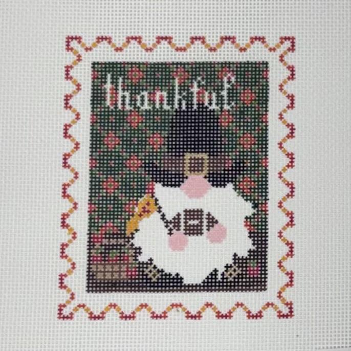Thanksgiving Gnome Postage Stamp (by Wipstitch) WS-089W
