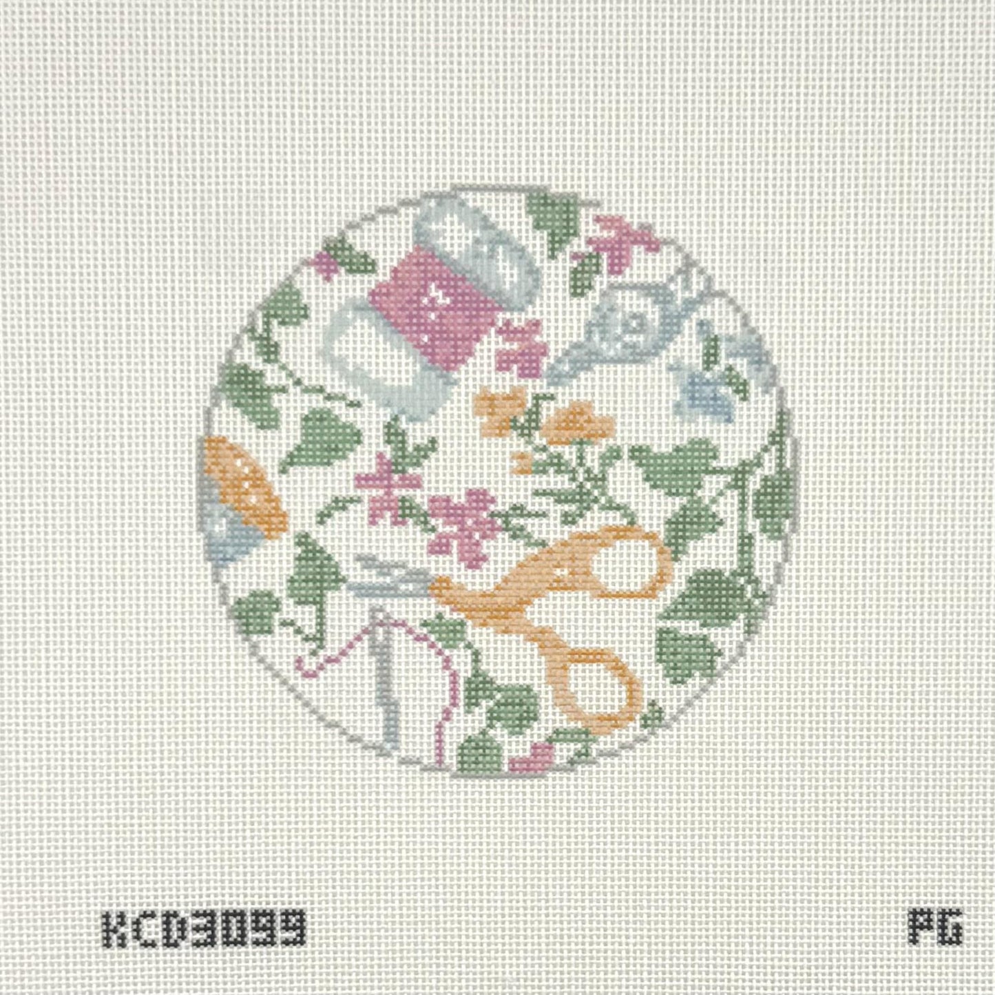 Needlepoint Print Round (by KCN)