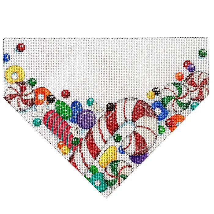 Red Candy Cane Stocking Cuff (by Bradley Needlepoint) ST644