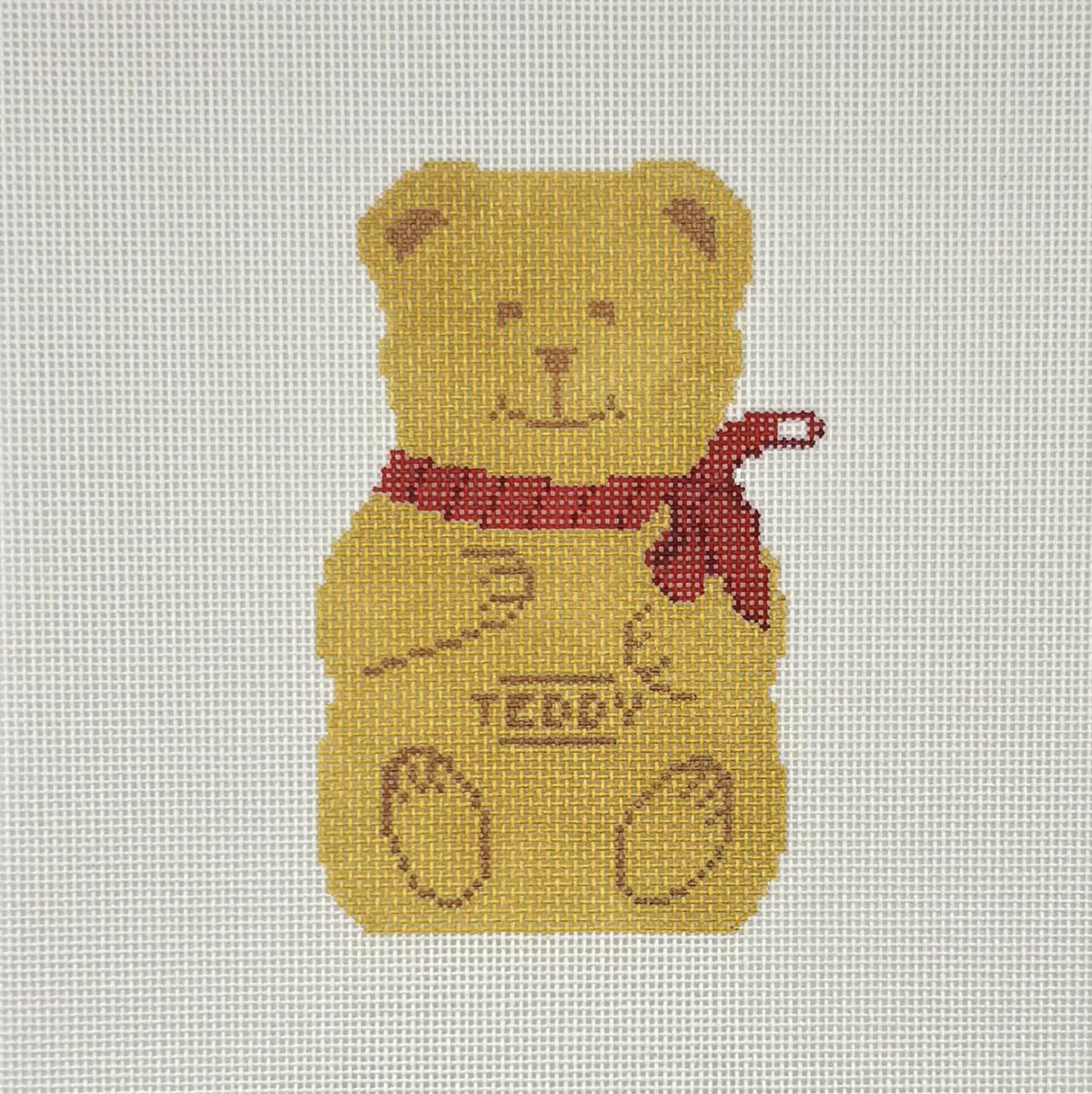 Chocolate Teddy Bear (by Pinpoint Needlepoint)
