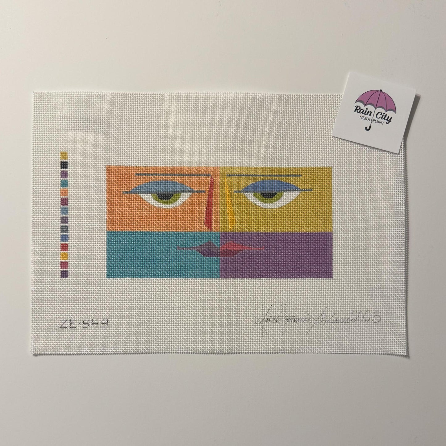 Color Block Face Eyeglass Case (by Zecca)