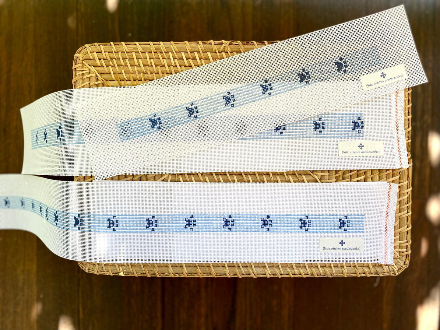 Blue Paws Pet Collar - Small (by Little Stitches Needleworks)