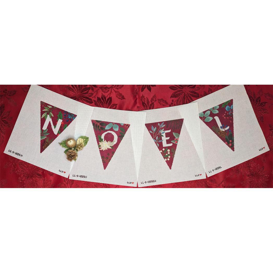 NOEL 4-piece Garland Botanical Red