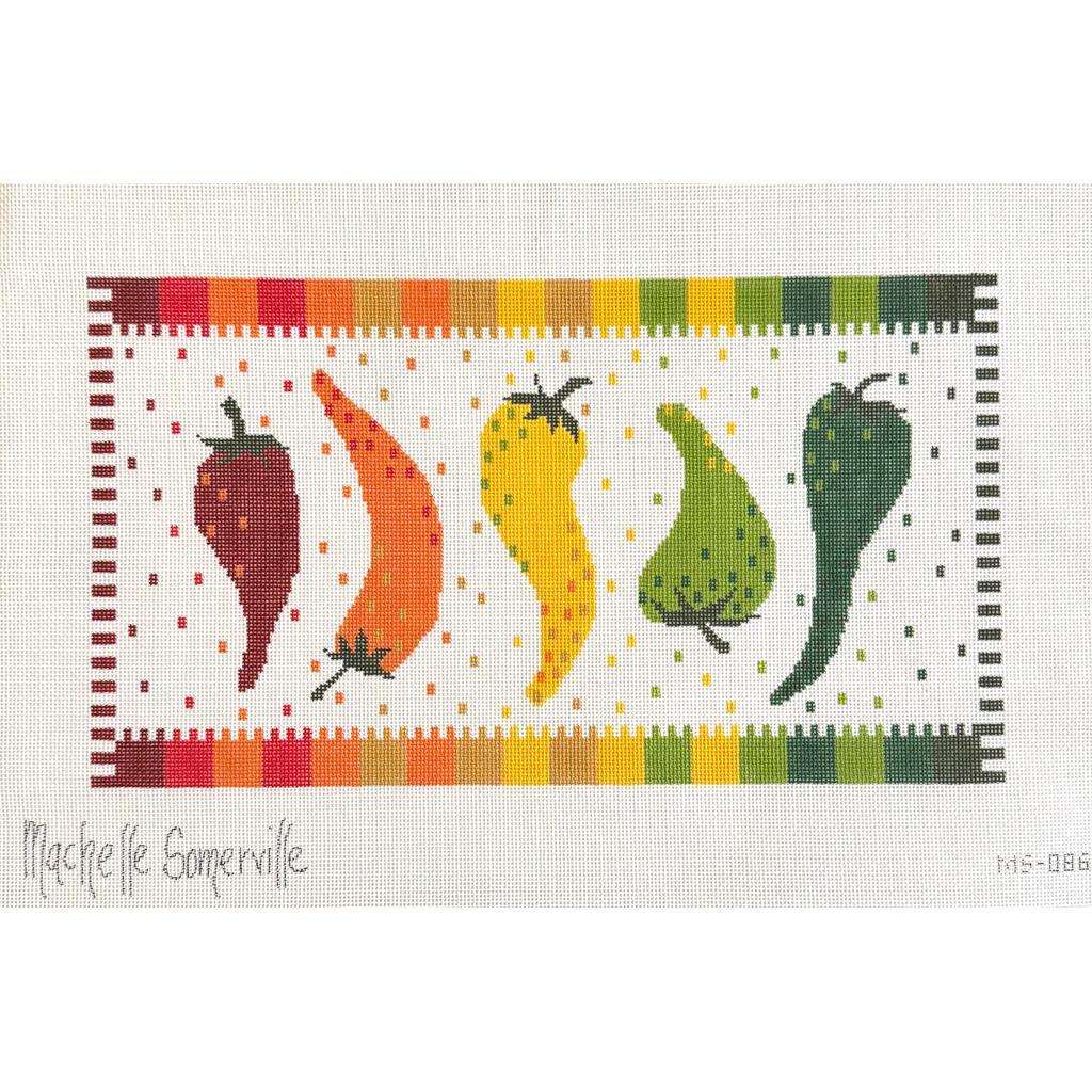 Red-to-Verde Chili Peppers (by Machelle Somerville)