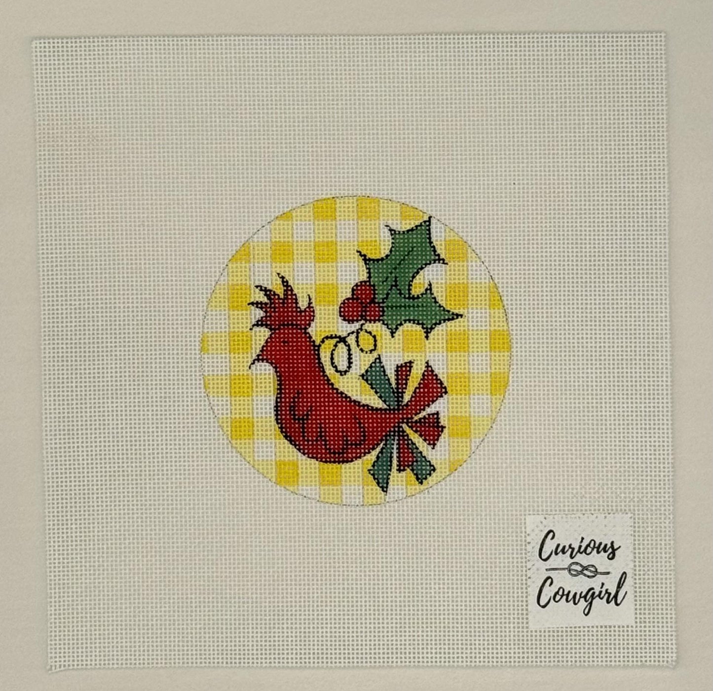 Yellow Gingham Bird (by Curious Cowgirl) MCC-YGB