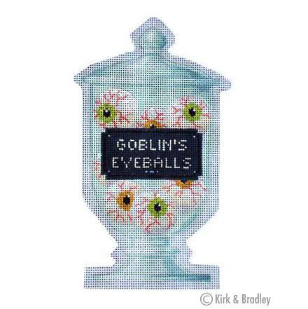 Goblin Eyeballs Poison Bottle (by Bradley Needlepoint) KB325