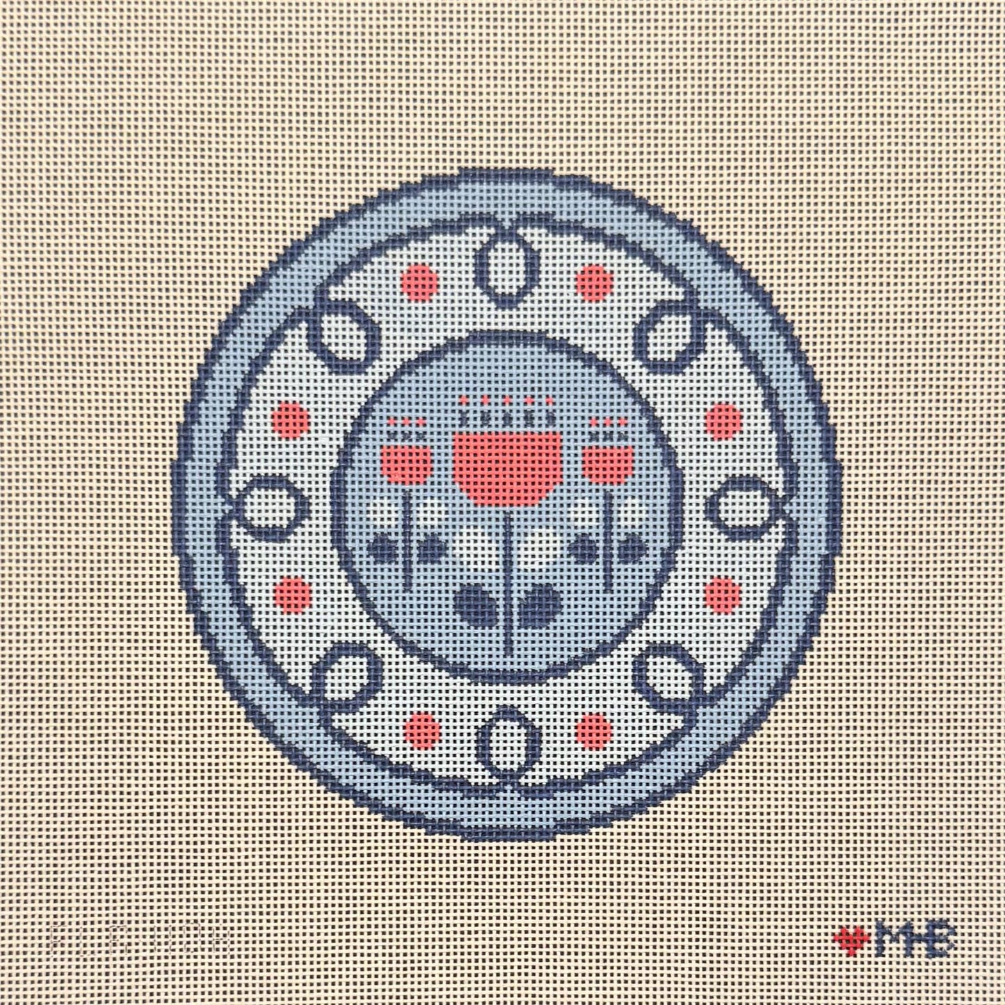 Curlicue Floral Plate (by love MHB)