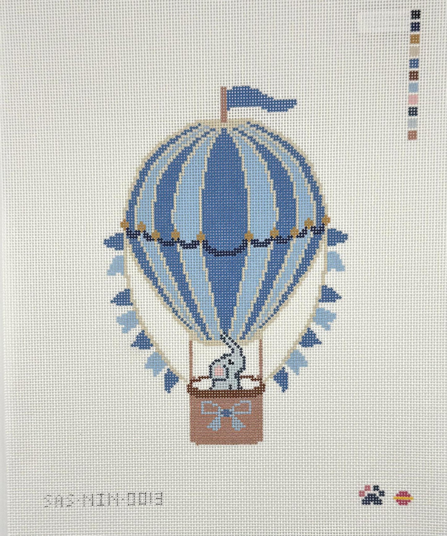 Baby Blue Hot Air Balloon (by Saturnalia Stitching)