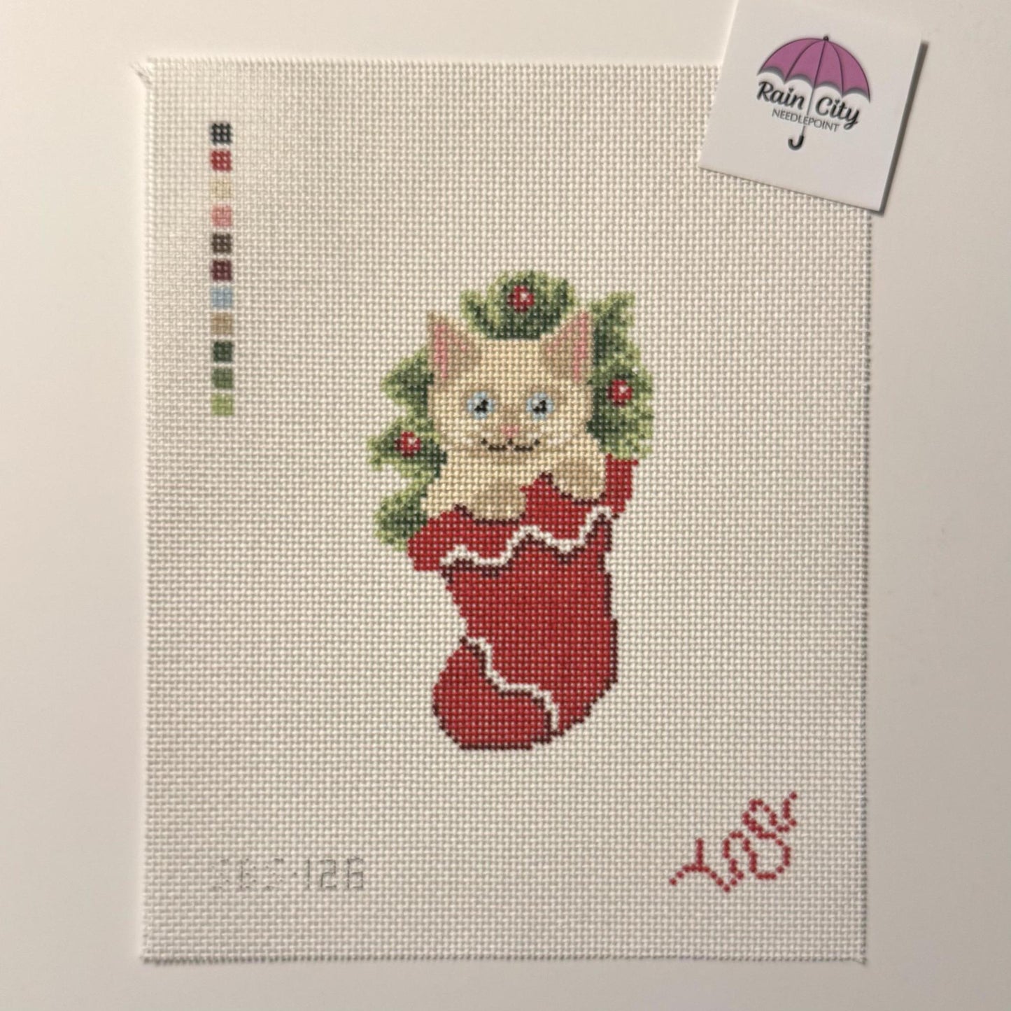 Siamese Kitten Stocking (by Spellbound Stitchery)