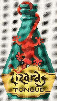 Lizards Tongue Poison Bottle (by Bradley Needlepoint) KB1380