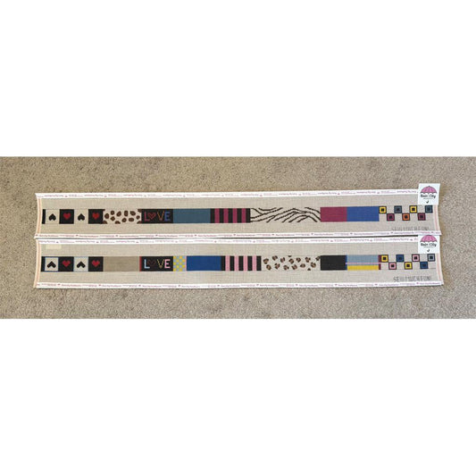 Colorblock Animal Print Love strap (by Sew Much Fun)