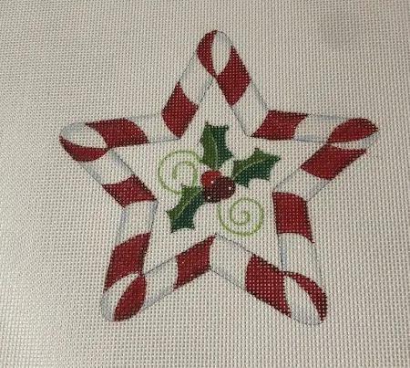 Holly Candy Cane Star (by Raymond Crawford) HO-721