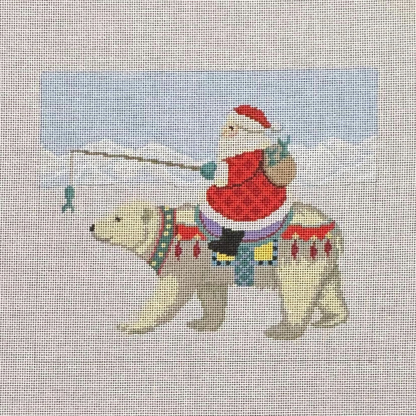 Santa Riding Polar Bear (by Susan Roberts)