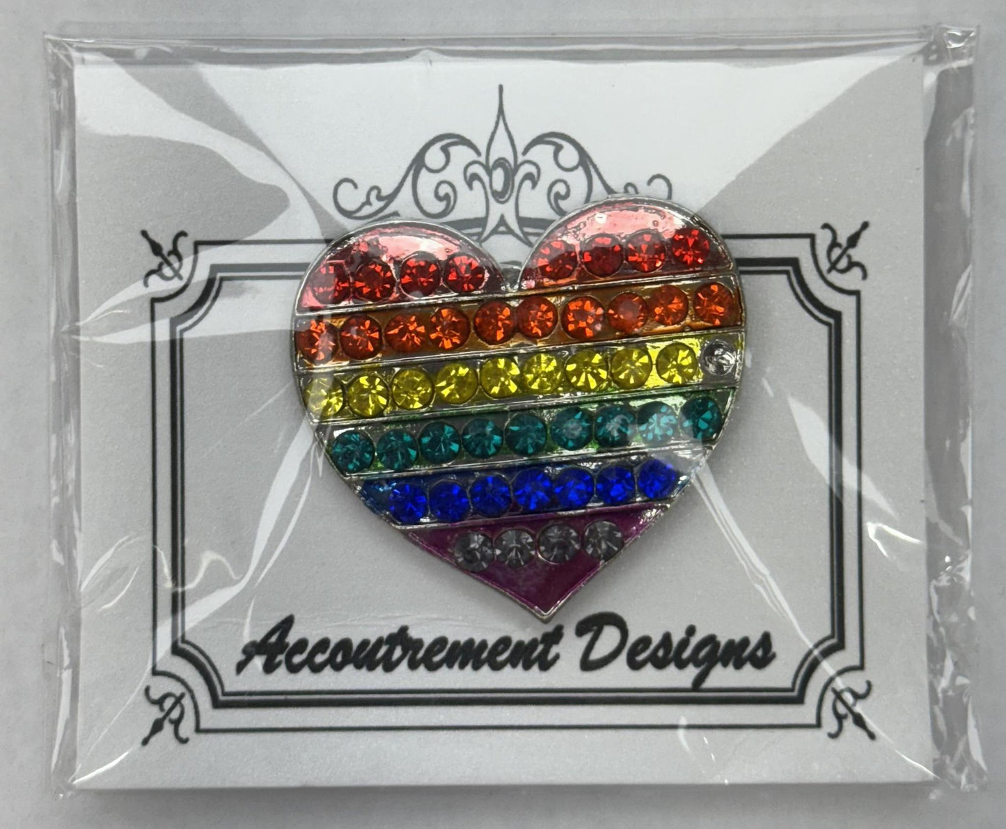 Rainbow Heart (Crystal) needle minder