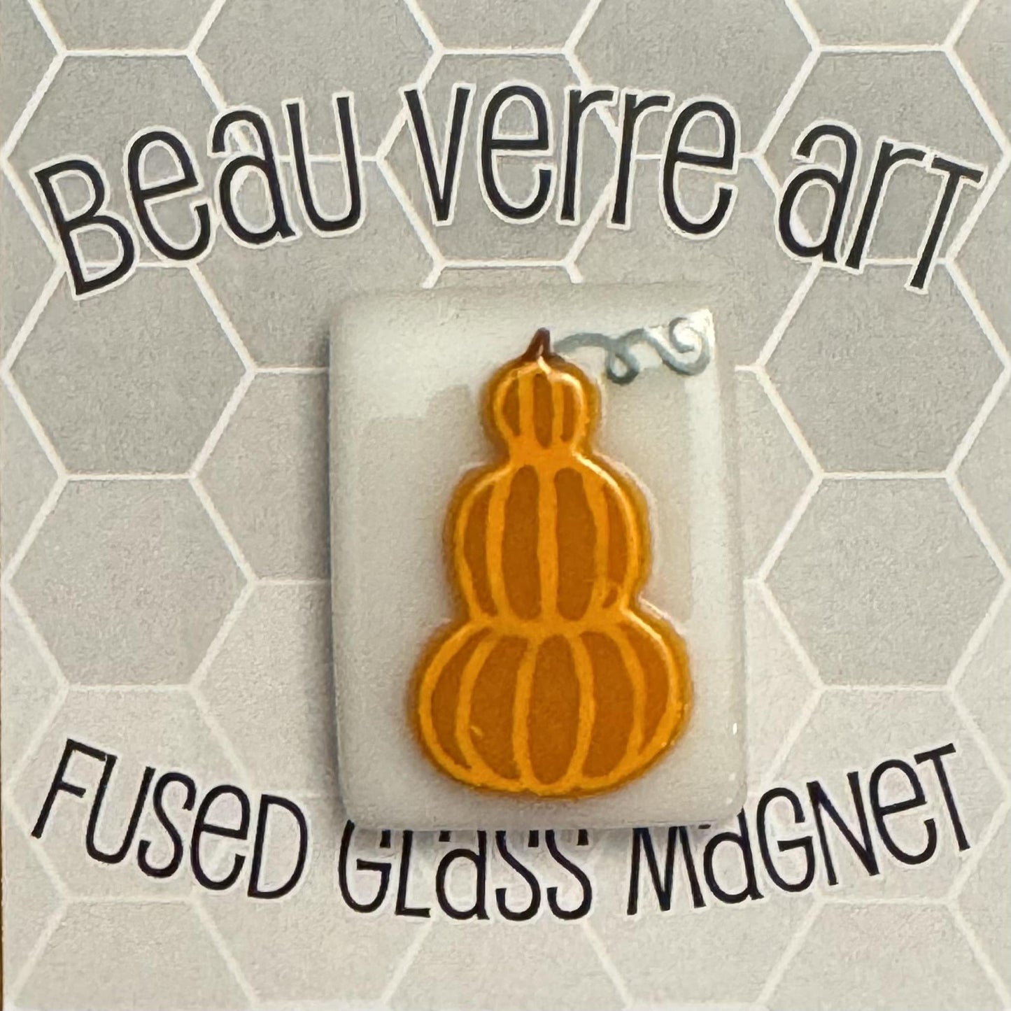 Pumpkin Stack (Fused Glass) needle minder