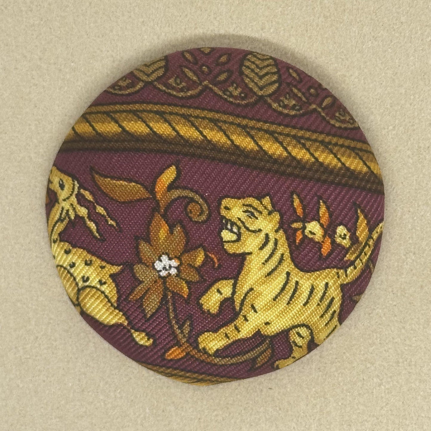 Needle Minders covered w/ Hermes Fabric