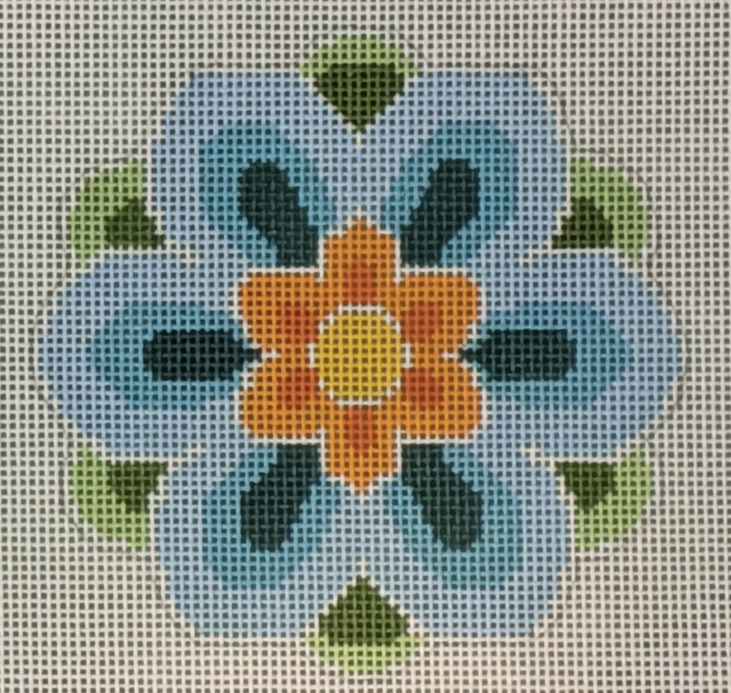 Geometric Flower Insert Blue