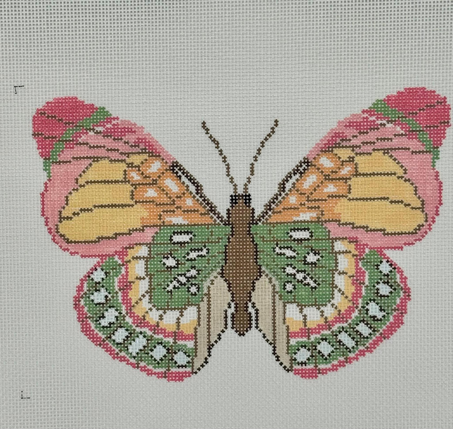 Pink Green Butterfly Large (by Initial K) IKS-2006C