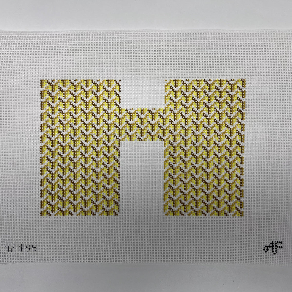 Y Pattern Clutch 14ct, Yellow