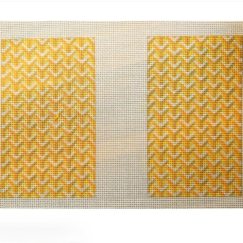 Y Pattern Clutch Back 14ct, Yellow