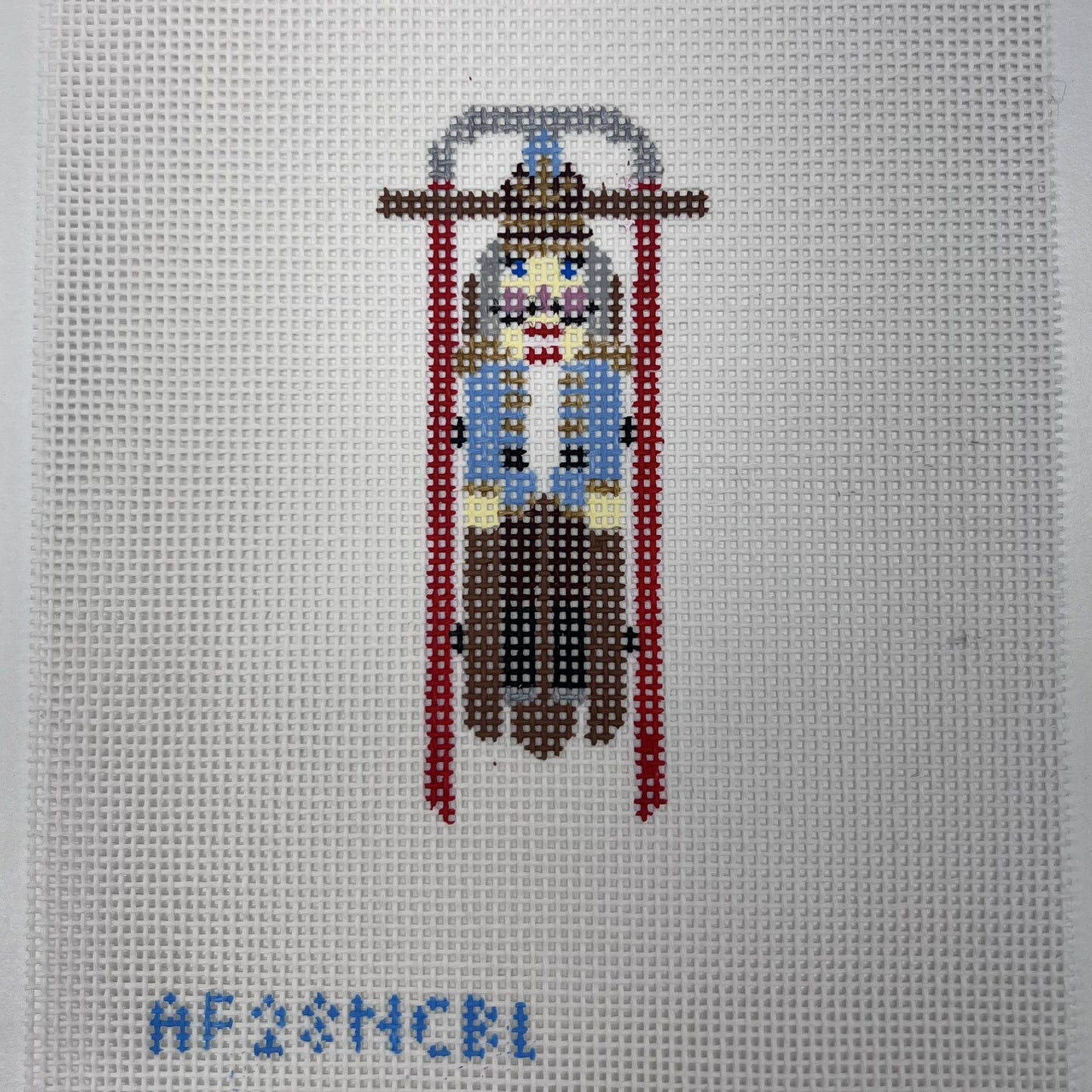 Sled with Blue Nutcracker 14ct