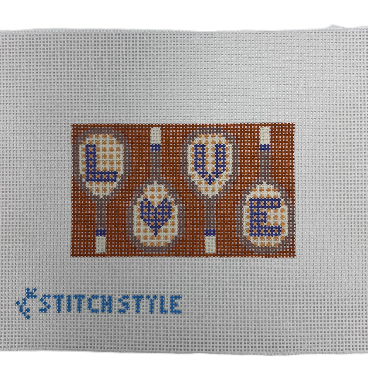 Tennis Racket Love 13ct, Rose Letters