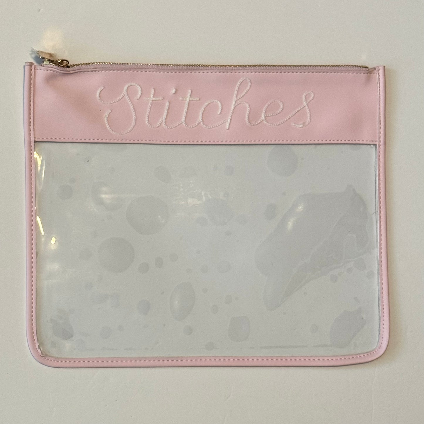 Project Bag - Large Stitches Pink